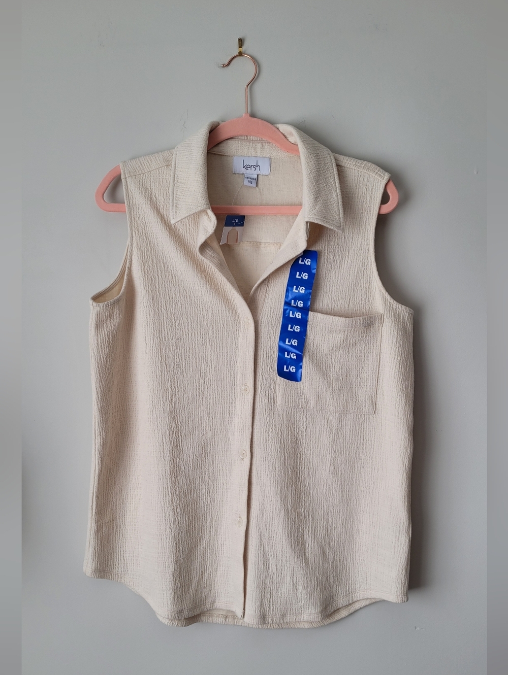🆕️ Kersh Sleeveless Button Front Blouse